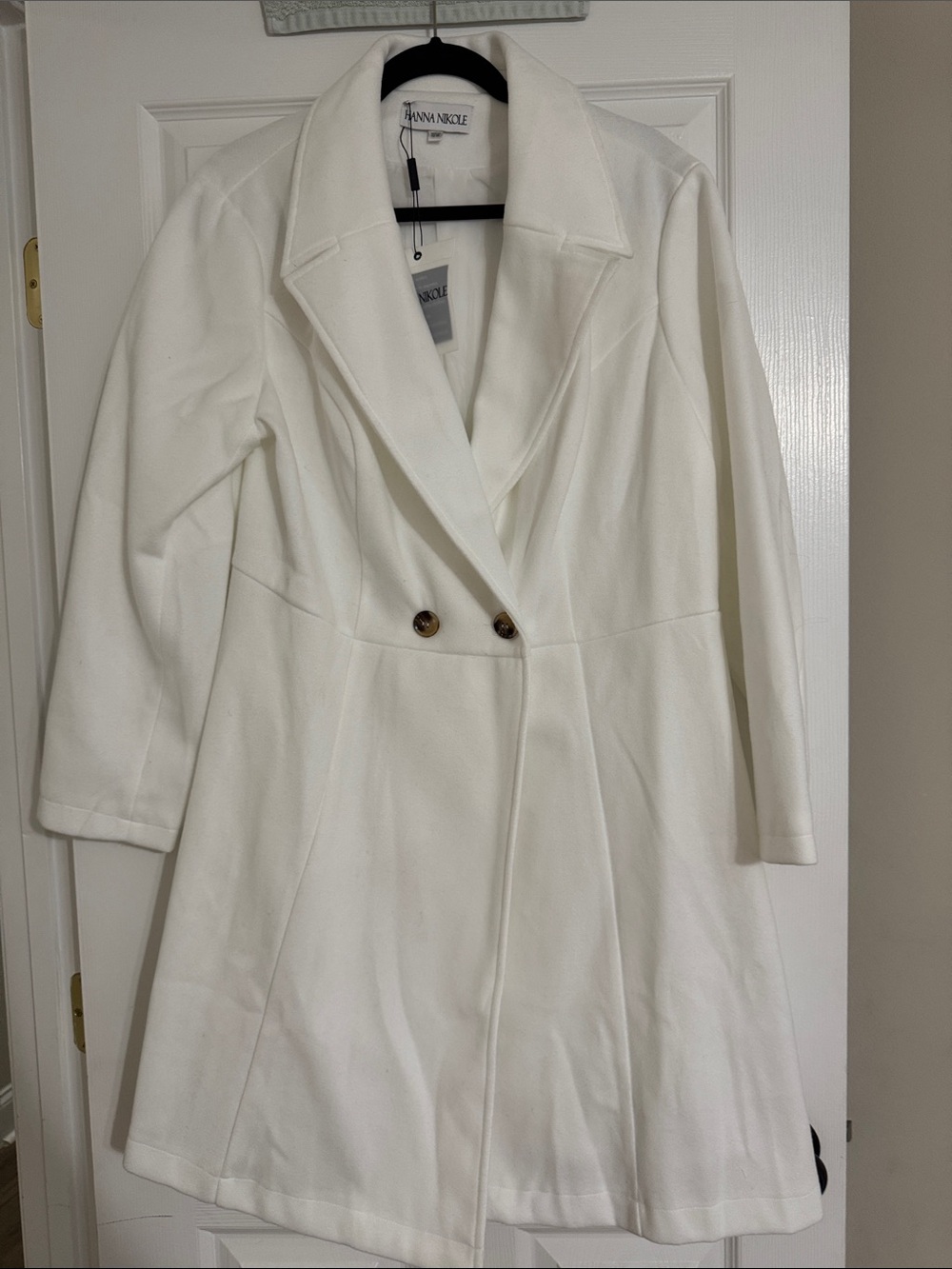 White Double-Breasted Trench Coat